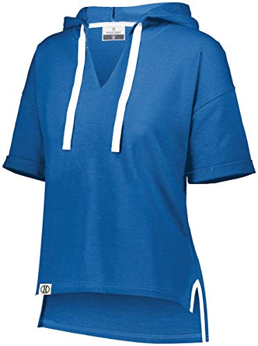 Holloway Sportswear Womens Sophomore Short Sleeve Hoodie M Royal Heather