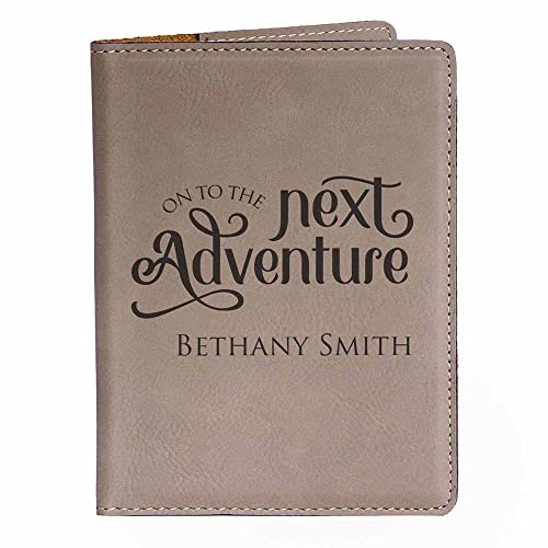Lifetime Creations Engraved Personalized Adventure Passport Cover (Light Brown) - Graduation Gifts Passport Holder, Personalized Passport Case with Your Name