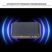 4x2 SPDIF Digital Optical Sound Switcher, 4 in 2 Out SPDIF Sound Splitter mit IR-Fernbedienung, Unterstützung für DTS HD, für Dolby TrueHD, LPCM2.0 (EU-Stecker) – Ansicht 3