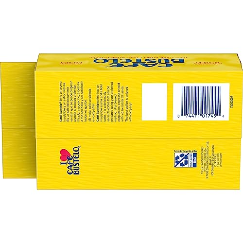 Image of Cafe Bustelo Ground Coffee, Dark Roast, 16-Ounce Brick (Pack of 12)