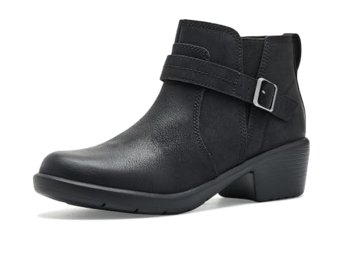 Clarks Women's Kynnzie Rise Ankle Boots, Black Leather, 9