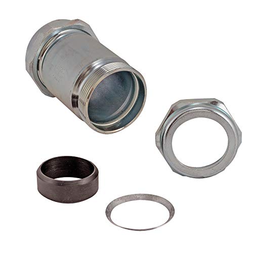 Image of Eastman 5 Inch Long Pattern Compression Coupling, 1-1 /2 Inch IPS, Galvanized Steel, EZ-20570
