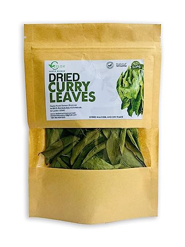 Dried Curry Leaves 0.4 Oz (11.34g) premium grade air fresh leaf whole | Aromatic and Distinctive Flavor With All the of Fresh Kari Patta Gluten Free Naturally Herbs Groceries with Flavors Asian Food Indian Spices Pure - Tray Cury Herb to all Natural Kadi Leaf Karuvepillai Dry Non-irradiated Vegan free| NON-GMO (0.4) fresh
