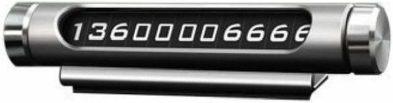 Universal Car Temporary Parking Card Rotate Phone Number Plate Aluminum Stickers Park Stop