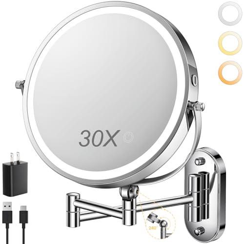 ZLOKLA 9 Lighted Wall Makeup Mirror with Lights