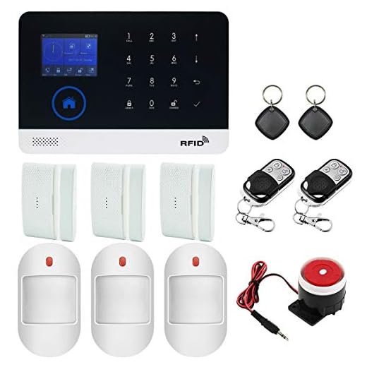 WiFi GSM GPRS Wireless Smart Home Office Security Alarm Burglar System, APP Control, Compatible with Amazon Alexa and Google Home, Support RFID Access, Anti-Theft, Auto Dialer, Easy Install