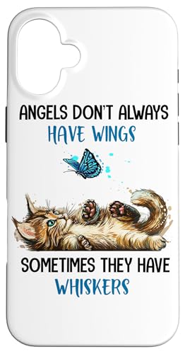 Angels Don't Always Have Wings They Have Whiskers �L �X�}�z�P�[�X iPhone 16 Plus �p