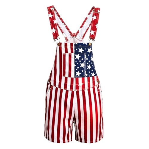 Short de tirantes informal con estampado patriótico para verano 2