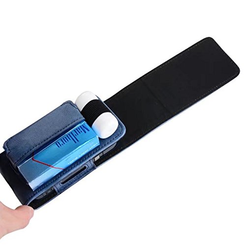 JOMA-E-Shop-Protective-Cigar-Cover-Pouch-Bag-for-E-cigarette-Protective-Wallet-Case-Electronic-Cigarette-PU-Leather-Carrying-Case-Box-Holder-CoverBlue