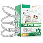 4 collari per gatti, Collare gatti, Collar Cat, 4 piece Collars for Cats, Suitable for Cats over 7 Weeks,60CM, Long Term Waterproof, gray color