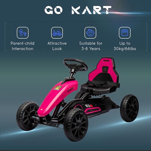 Aosom US370-291V00PK0131 Kids Pedal Go Kart, Outdoor Ride thumb #7