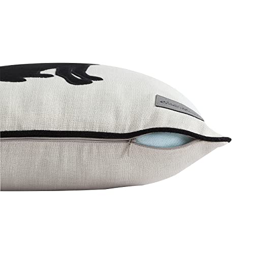 Eddie Bauer- Appliqued Throw Pillow Cover Set, Buffalo Plaid Home Décor, Decorative Pillows For Couch (Cabin Plaid Dog Red/Black, 2 Piece) #TOP5