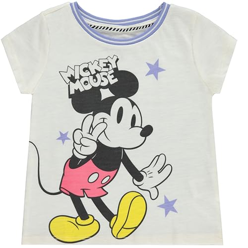 Disney Mickey Mouse Toddler Girls Short Sleeve T-Shirt- Toddler Sizes 2T-4T