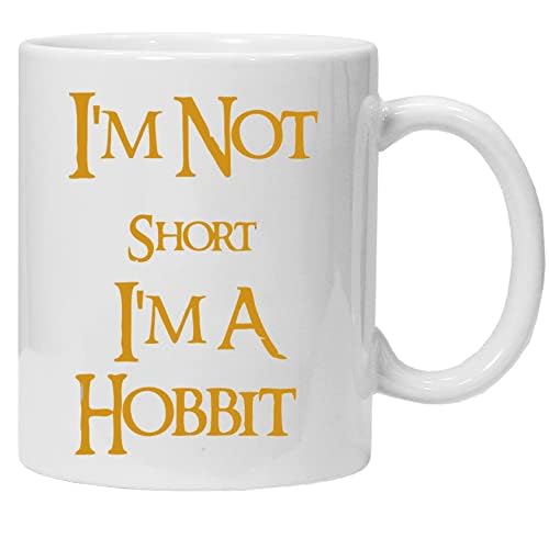 Desconocido Taza de cerámica Hobbit, Personalizable, Color Blanco, 325 ml, Marca Acen