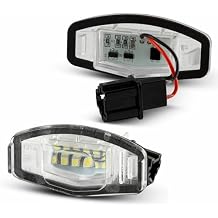 Yankok LED License Plate Lights for [Civic 2001-2015] [Accord 2003-2017] [Pilot City MK4 MR-V 2003-2008] [Odyssey 2000-2004] [MDX RL TL TSX ILX RDX] 6500K Xenon White Replacement
