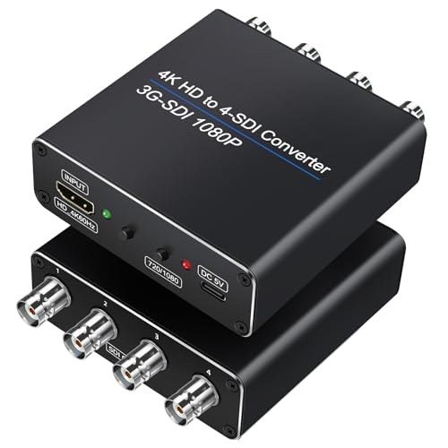Convertisseur HDMI vers SDI Anber-Tech 1x4 détection de format automatique 1080p régie de sécurité