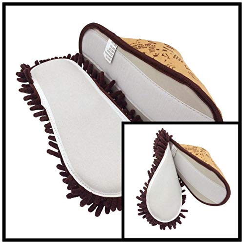 Image of Selric Super Chenille Microfiber Washable Mop Slippers Shoes, Detachable Mopping Shoes, Floor Dust Dirt Hair Cleaner, Multi-sizes Multi-Colors Available