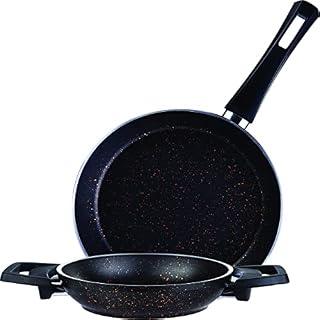 Karaca Biogranit BlackGold Frying Pan and Soft Frying Pan Set Frying Pan, Pans, Crepe Pan Non-Stick Coated Surface