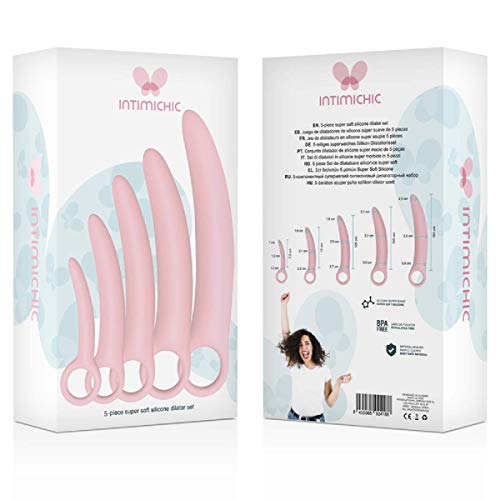 Dilatador silicona flexible INTIMICHIC set de 5 tamaños para elasticidad y flexibilidad