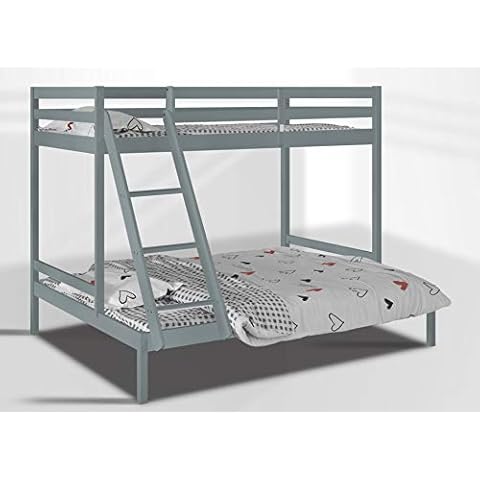 Kent Triple Sleeper White Bunk Bed (Grey) Cover