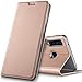 Produktbild Conie EF29865 Electroplated Flip Case Kompatibel mit Samsung Galaxy A9 2018, PU Leder Hülle Flip Wallet Cover Kartenfächer Standfunktion Magnetisch für Galaxy A9 2018 Etui Rosegold