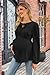 OUGES Womens Maternity Nursing Tops Tie Front Crew Neck Long Sleeve Breastfeeding Shirts Hidden Zipper Business Casual Fall Outfits Pregnancy Must Haves Work Clothes Office Blouse 2025(Black,M)