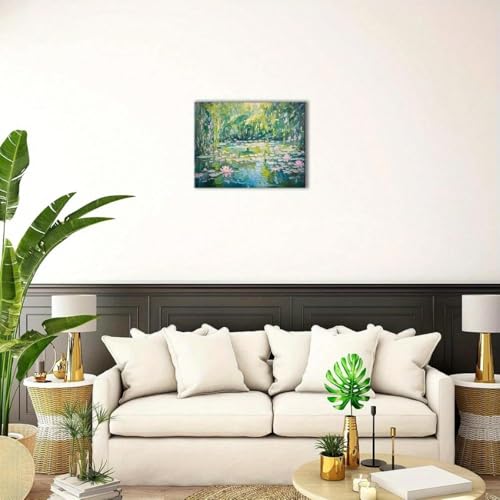 Peinture de plantes colorées en fleurs de lotus pour créer un havre de paix dans votre salon