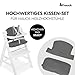 hauck Highchair Pad Select, Dark Grey - Hochstuhl Sitzkissen Kompatibel mit Alpha+, Beta+, Arketa Holzhochstuhl, 6-36 Monate, Anti-Rutsch, Doppelte Polsterung, Einfache Befestigung