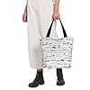 kkvhhyuo I Love You Words with Hearts Print Tote Bag for Women, Ladies Handbags & Shoulder Bags School Work Laptop Bags for College Shopping Travel Gym Beach #1