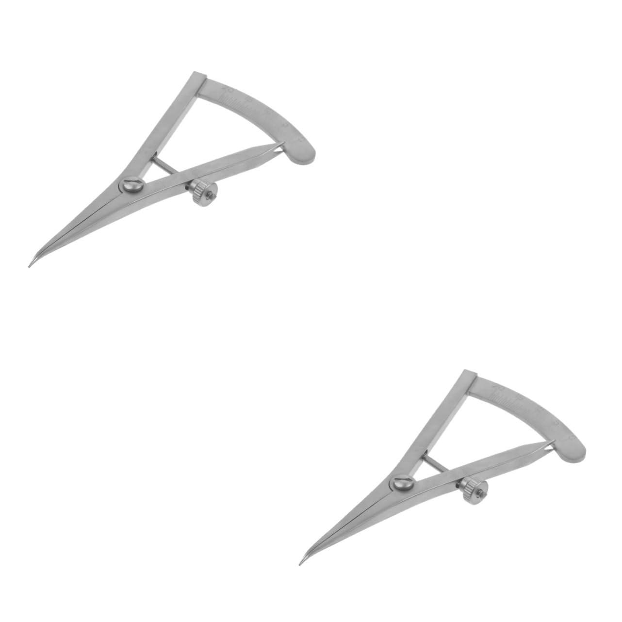 Beavorty 2pcs Metal Gauge Double Eyelid Measuring Ruler Stainless Steel Eyelid Gauge for Surgery