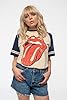 The Rolling Stones T Shirt Lick Band Logo Official Unisex Raglan XXL Blue #1