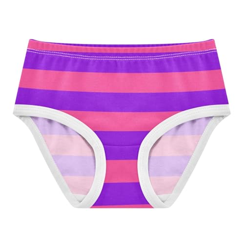 Dark Pink Purple Stripe Toddler Girls's Underwear 2T