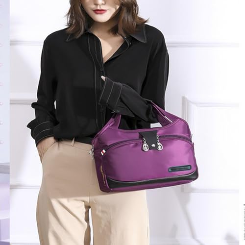 Anti-theft handbag soft edge lightweight multi-pocket fashion waterproof handbag waterproof oxford cloth shoulder bag 6
