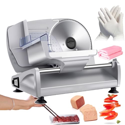 Cortadora de Carne Eléctrica 200W con Hoja de Acero Inoxidable