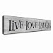 LACOFFIO Live Love Laugh Wall Decor 24x5.5 Rustic Gray Inspirational Quotes Art Plaque for Kitchen, Bedroom, and Laundry - Motivational Wooden Signs Handcrafted in The USA