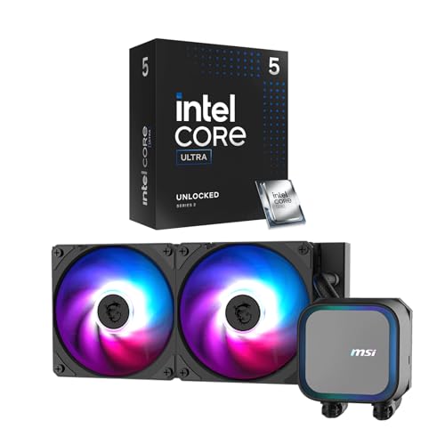 Image of MICRO CENTER CPU AIO Combo - Ultra 5 245K Desktop Processor 14 cores up to 5.2 GHz with MAG CORELIQUID A13 240 CPU Liquid Cooler, Black