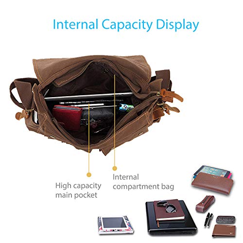 New Vintage Messenger Bag Satchel Bag bag Bookbag Casual Travel Shoulder Bag4