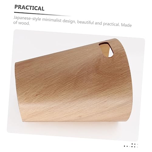 Papelera de escritorio MAGICLULU de madera beige miniatura 7