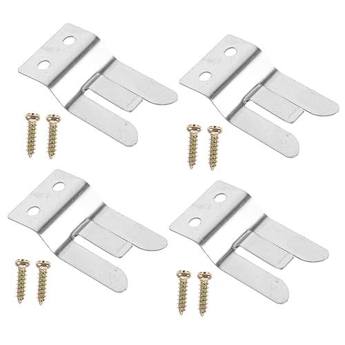 CIMAXIC 4Pcs Metal Radio Mic Holder Clips for Durable Microphone Holders with Screws Included and Resistant Design