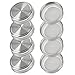 Sopito 8 pièces Couvercles de Pots Mason, Couvercles de Pots Mason en Acier Inoxydable à Bouche régulière Étanches pour bocaux Ball & Kerr Mason, 2,7 Pouces
