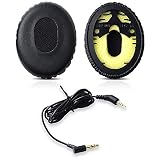 HUYUN Protein Leather Ear Pads Replacement for Bose QuietComfort QC3 Headphones Earpads, Headset Ear