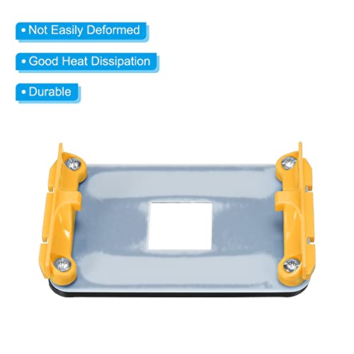 PATIKIL AM4 Backplane CPU Cooling Bracket Heatsink Bracket Cooling Mounting Sheet Plate Durable with 4 Screws Yellow Black for AM4 Motherboard Socket - Image 4