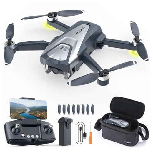 Holyton Drones With Camera For Adults 4k, HT50 Drone With Remote Control Camera, GPS Quadcopter Auto Return, Follow Me, Brushless Motor, Circle Fly, Waypoint Fly, Altitude Hold, Headless Mode