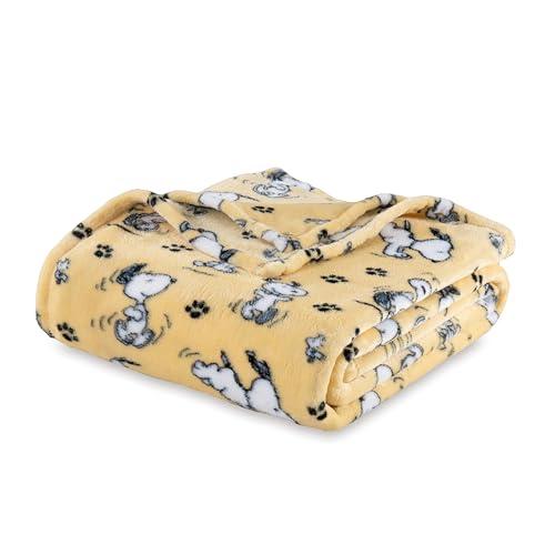 Berkshire Blanket Peanuts® VelvetLoft® Cute Character Snoopy Plush Blanket,Peanuts Poses and Paws Sundress,Twin 60 in x 90 in (Official Peanuts® Product) by Berkshire Blanket - Used condition - US$29.69