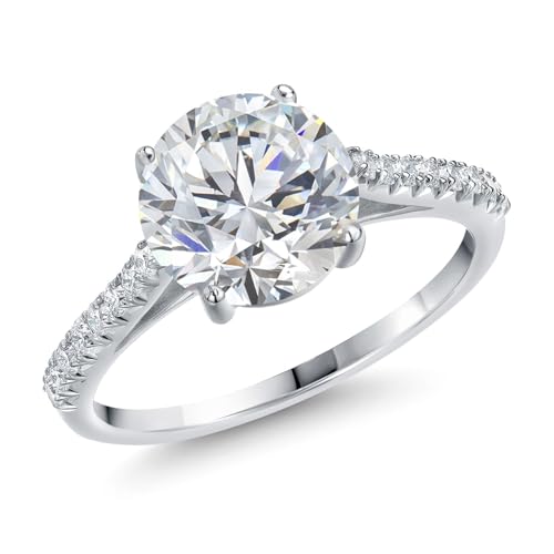 Gem Stone King 1-3 Ct 14K White Gold IGI Certified Lab Grown Diamond Engagement Ring | E-F Color | VS1-VS2 Clarity | Wedding Anniversary Promise Gold Ring For Women3