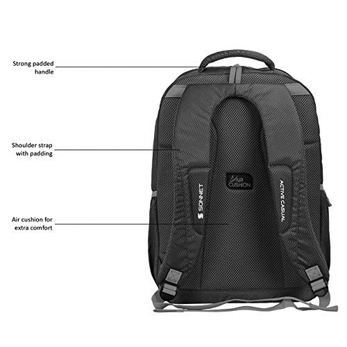 Image of Sonnet Polyester 37 Ltr Grey School Backpack