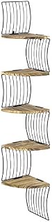 Love-KANKEI Corner Shelf Wall Mount of 5 Tier Rustic Wood Floating Shelves