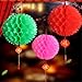 SXYAO Hanging Paper Lanterns New Year Decorations 10pcs Chinese Lanterns Plastic Festive Atmosphere Shopping Centre(Red,26cm)