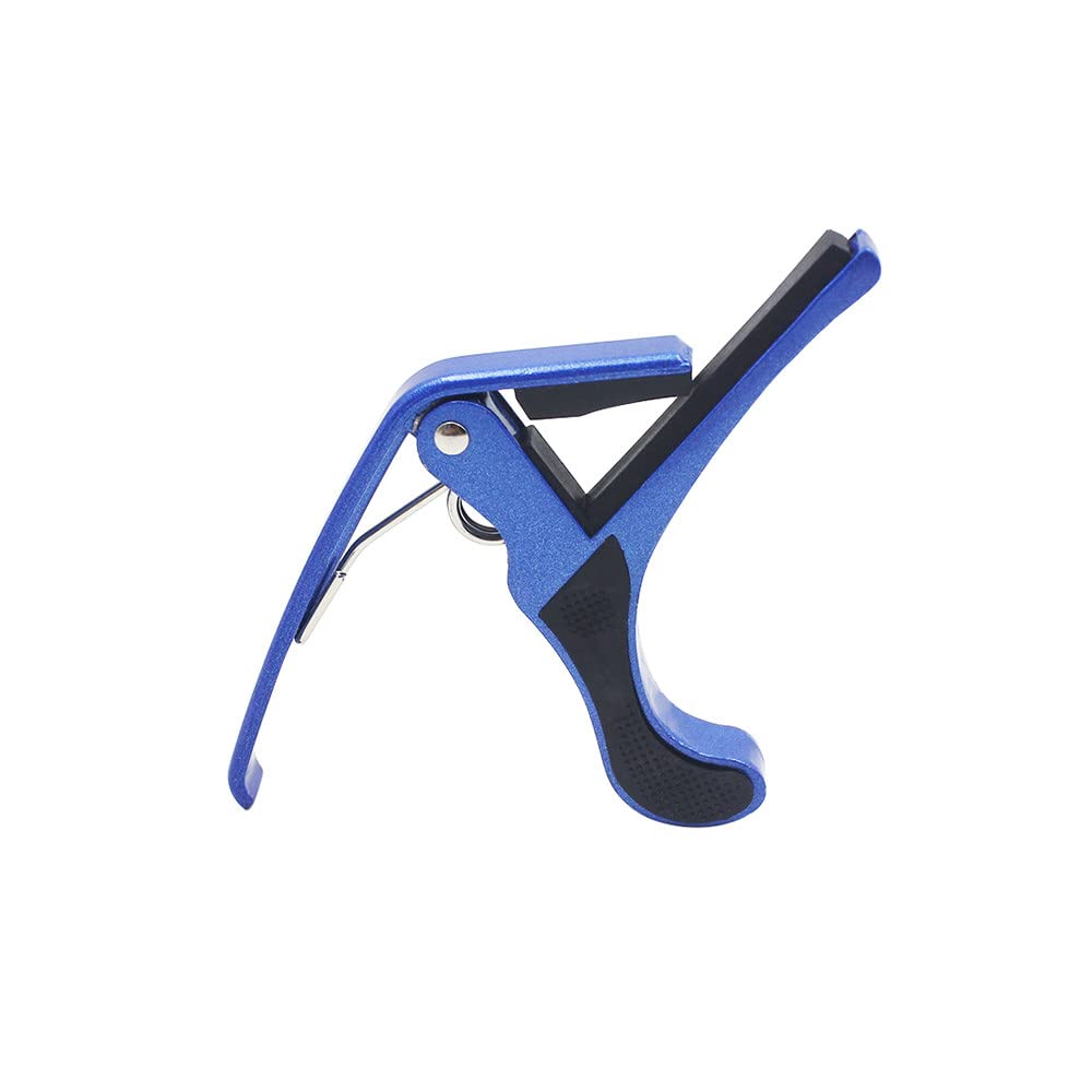 Uniwersalna gitara Capo, szybka zmiana zacisku ze stopu cynku w kolorze metalu Capo, niebieska gitara Capo (niebieska gitara Capo)