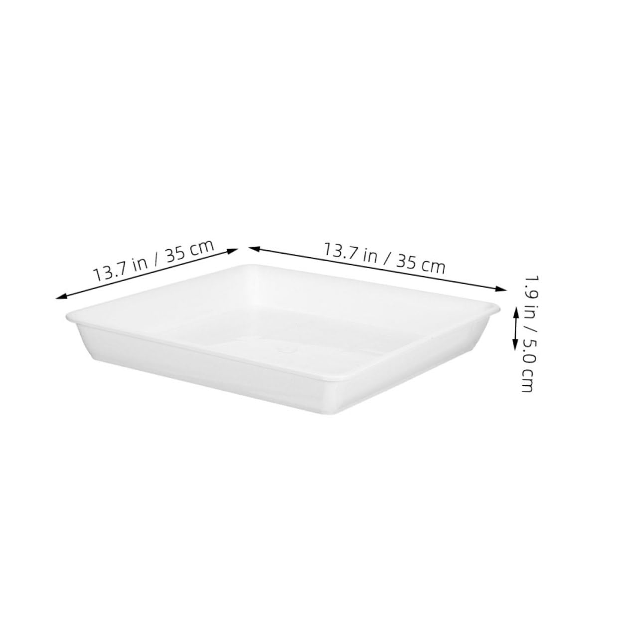 UPKOCH 2 Platillos para Macetas Cuadrados De Plástico Grueso 13.77 Pulgadas Bandeja De Goteo para Plantas Suculentas Jardín Interior Y Exterior Recolección De Agua